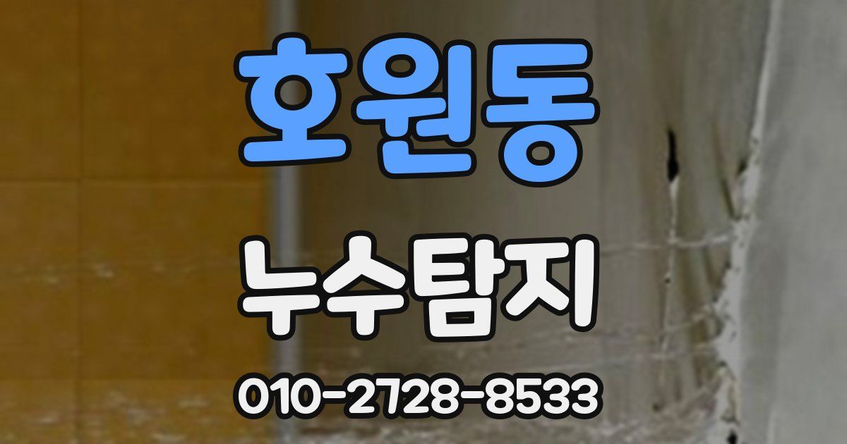 호원동 누수공사