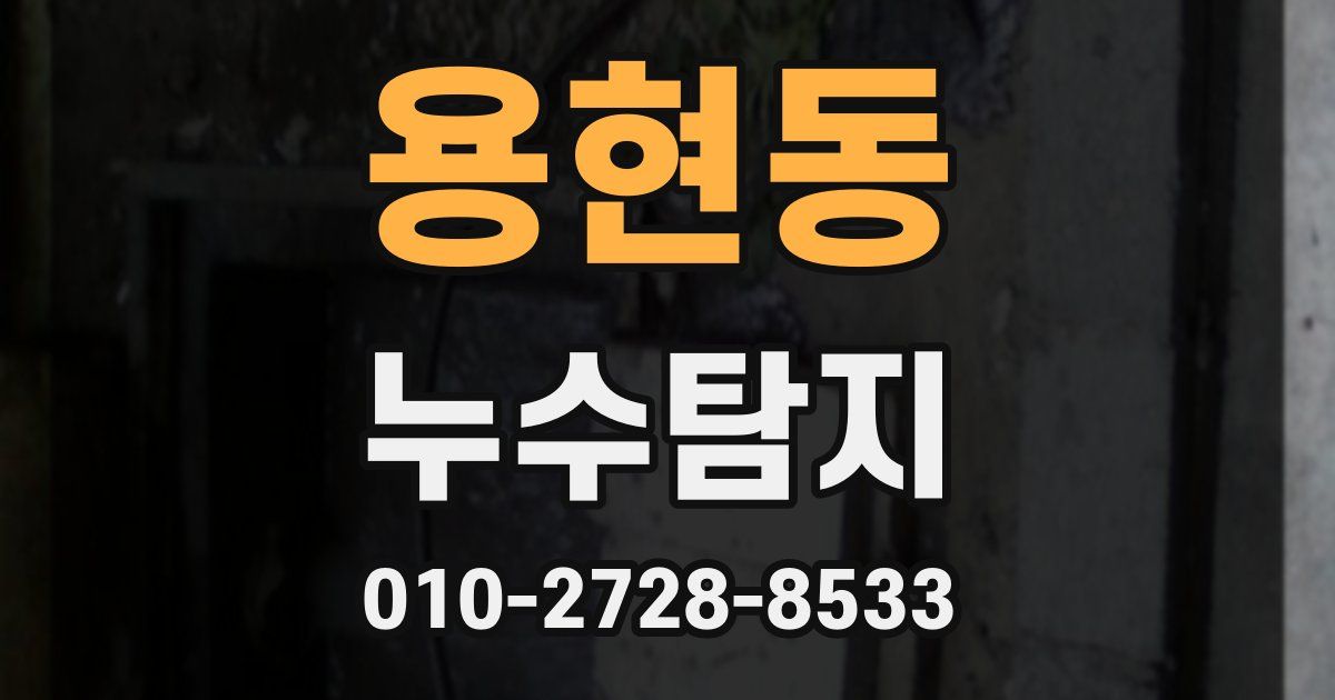 용현동 누수공사