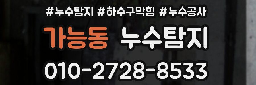 가능동 누수탐지업체