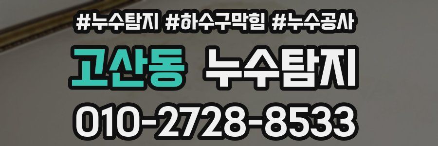 고산동 누수탐지업체