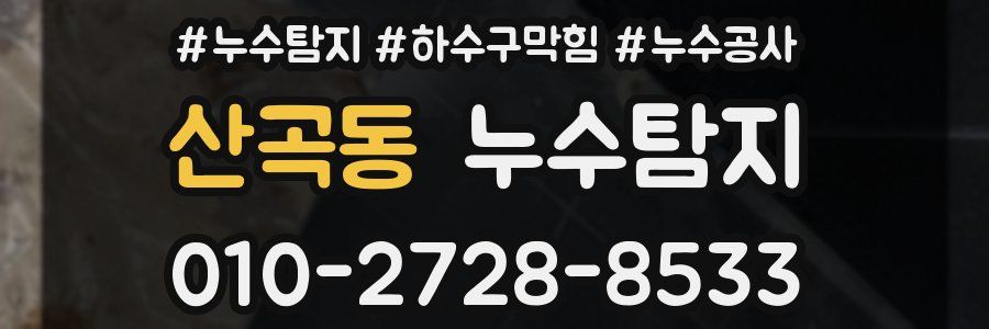 산곡동 누수탐지업체