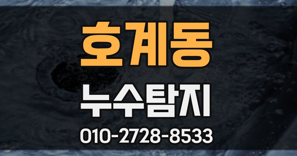 호계동 누수공사