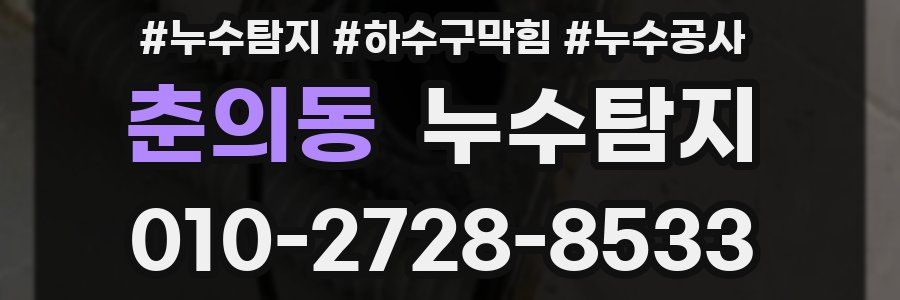 춘의동 누수탐지업체