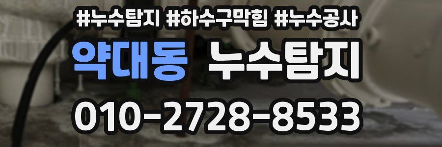 약대동 누수탐지업체