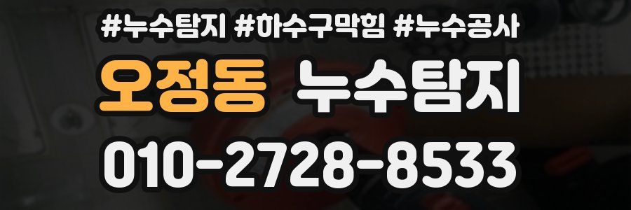 오정동 누수탐지업체