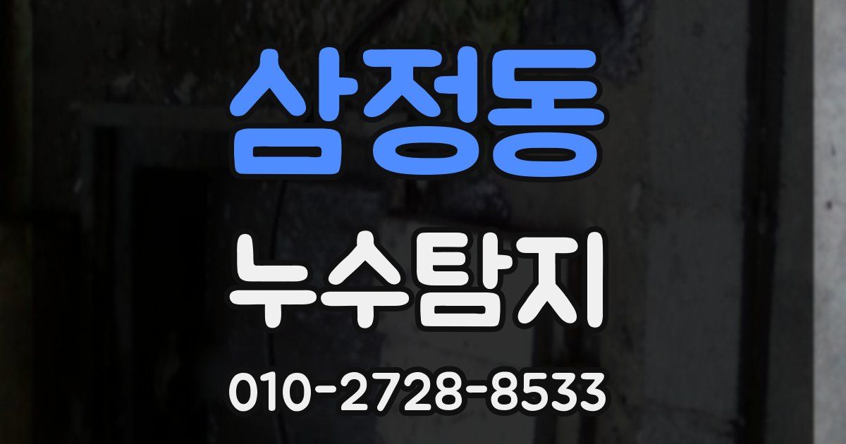 삼정동 누수공사