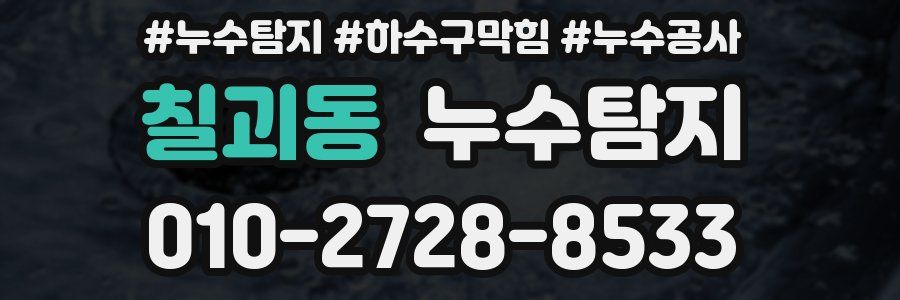 칠괴동 누수탐지업체