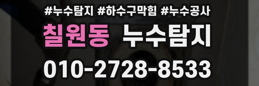 칠원동 누수탐지업체