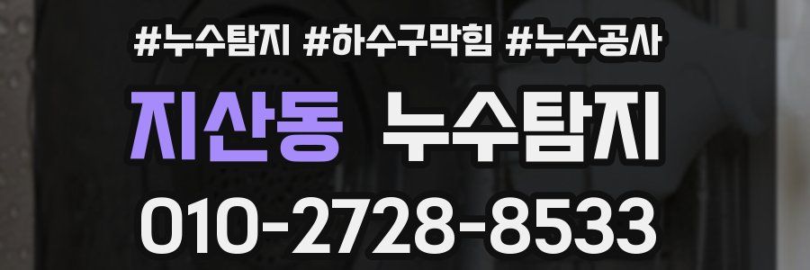 지산동 누수탐지업체