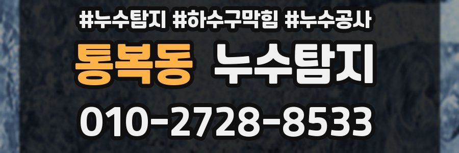 통복동 누수탐지업체