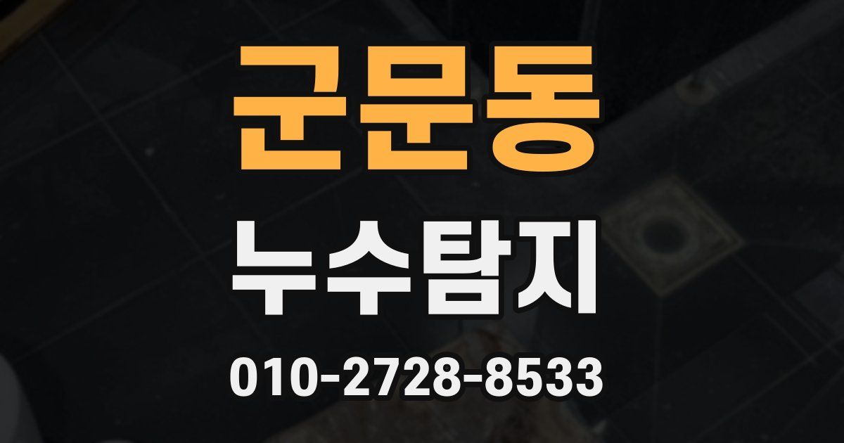 군문동 누수공사