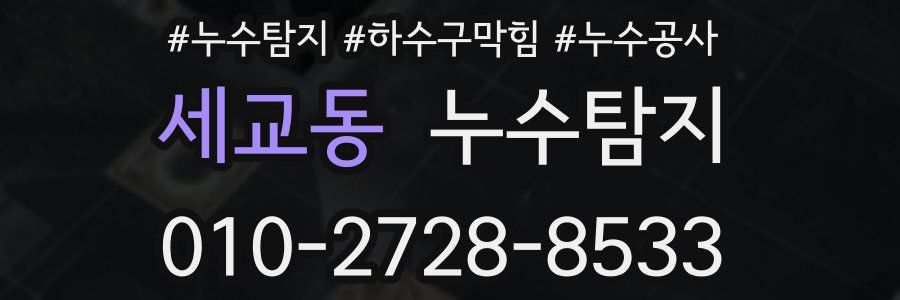 세교동 누수탐지업체