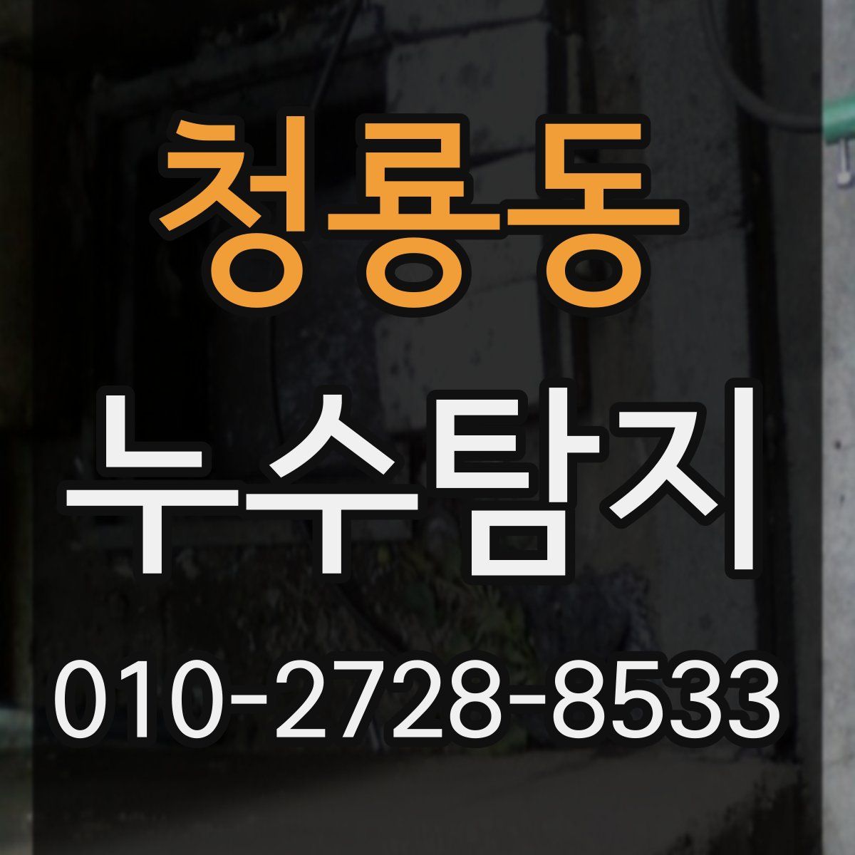청룡동 누수탐지