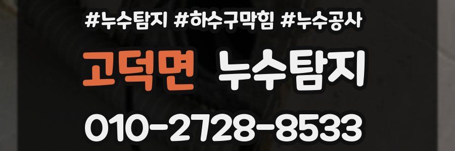 고덕면 누수탐지업체