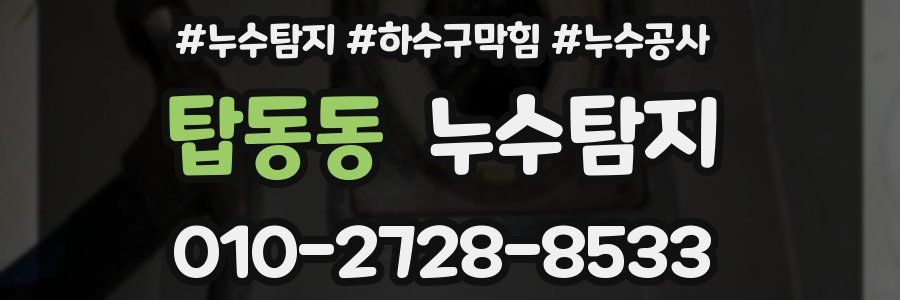 탑동동 누수탐지업체