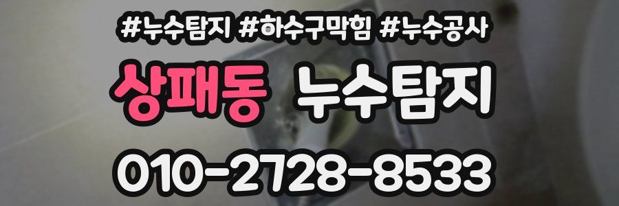 상패동 누수탐지업체
