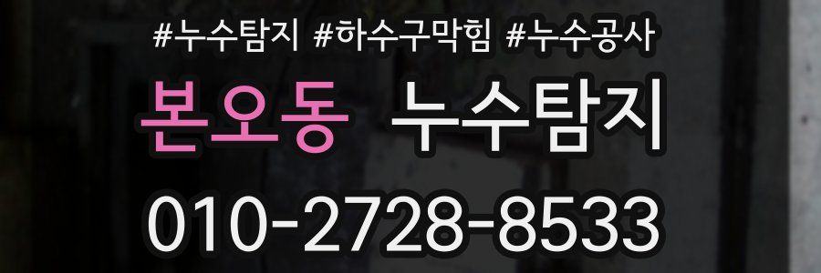 본오동 누수탐지업체