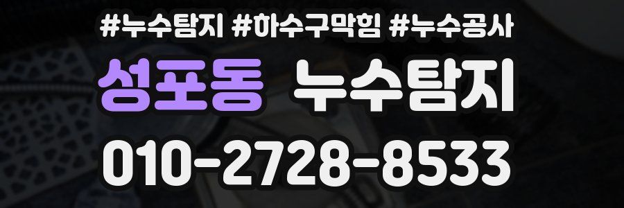 성포동 누수탐지업체
