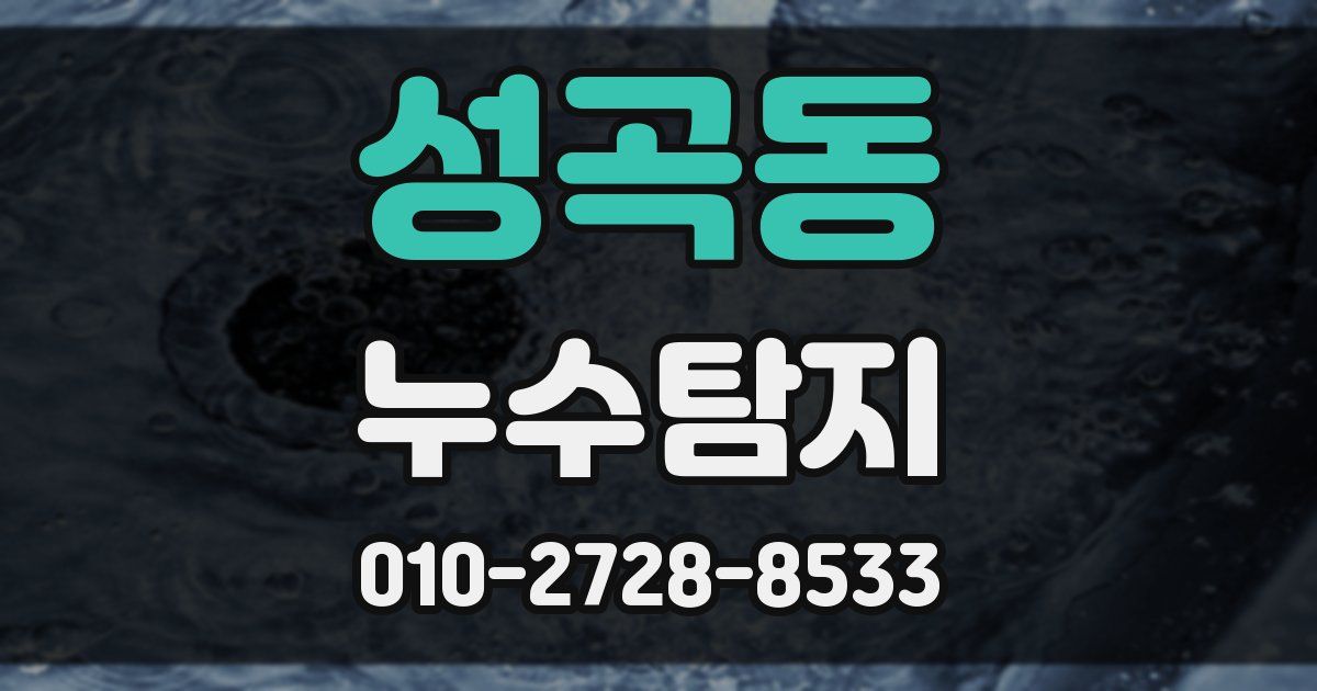 성곡동 누수공사