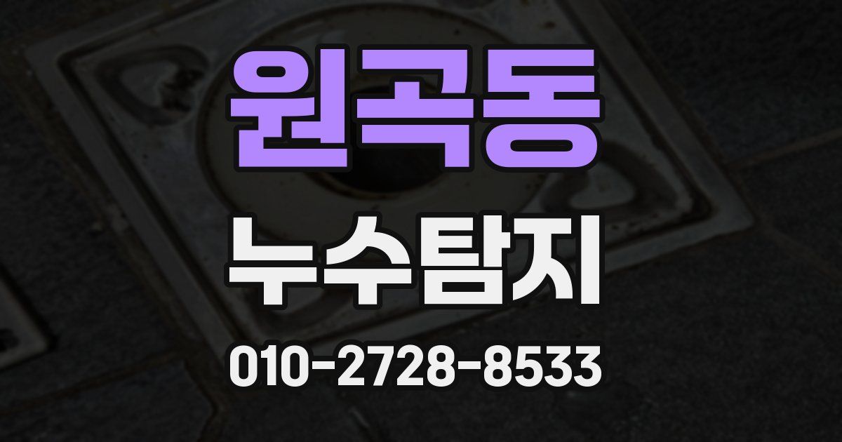 원곡동 누수공사