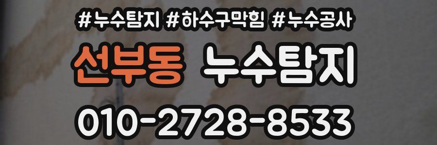 선부동 누수탐지업체