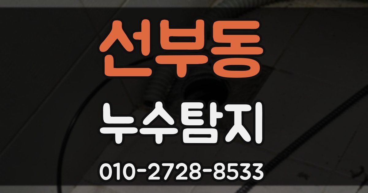 선부동 누수공사