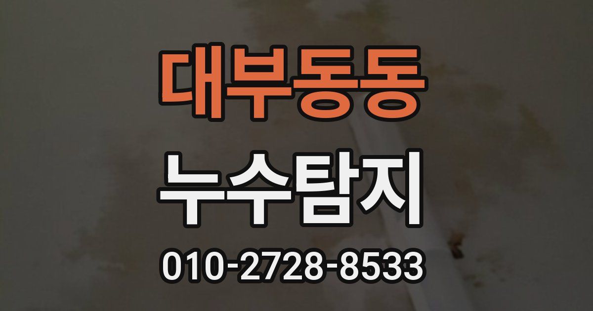 대부동동 누수공사
