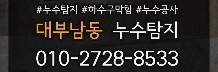 대부남동 누수탐지업체