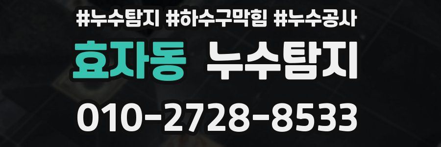 효자동 누수탐지업체