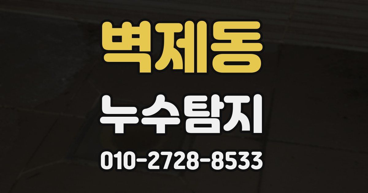벽제동 누수공사