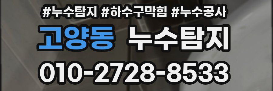 고양동 누수탐지업체