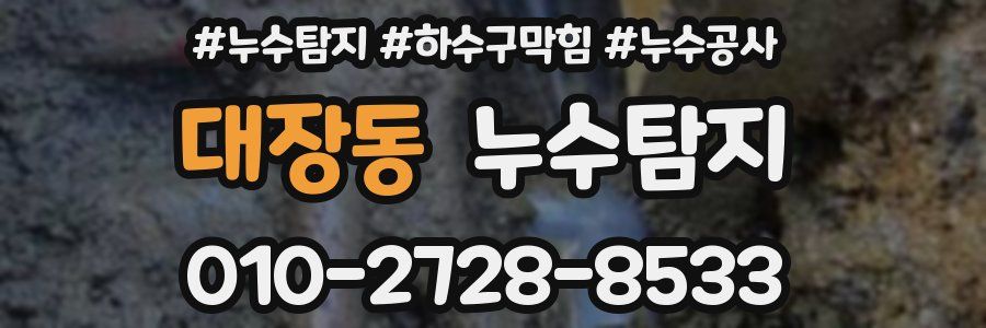 대장동 누수탐지업체
