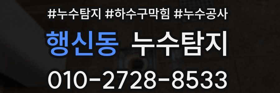 행신동 누수탐지업체