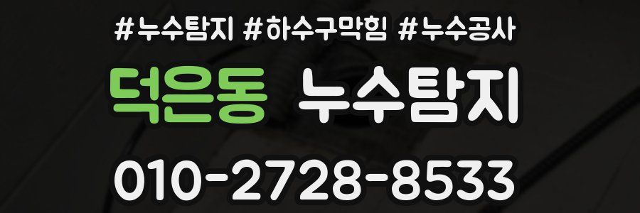 덕은동 누수탐지업체