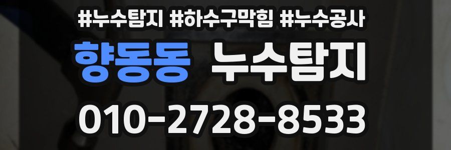 향동동 누수탐지업체