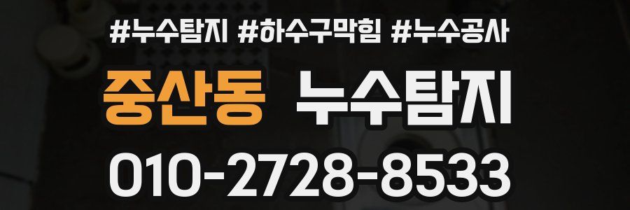 중산동 누수탐지업체