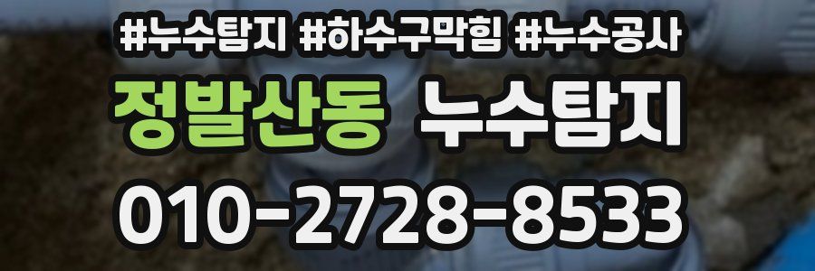 정발산동 누수탐지업체