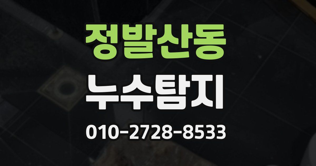 정발산동 누수공사