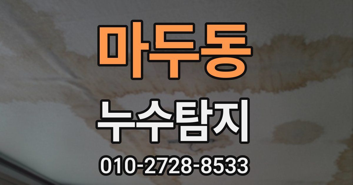 마두동 누수공사