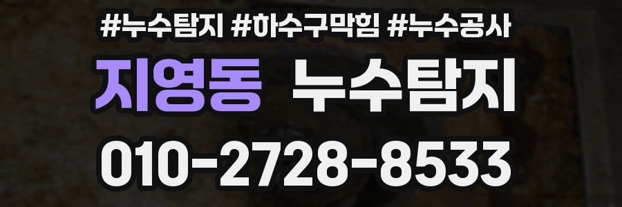지영동 누수탐지업체
