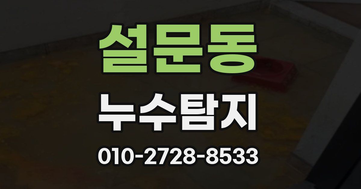 설문동 누수공사