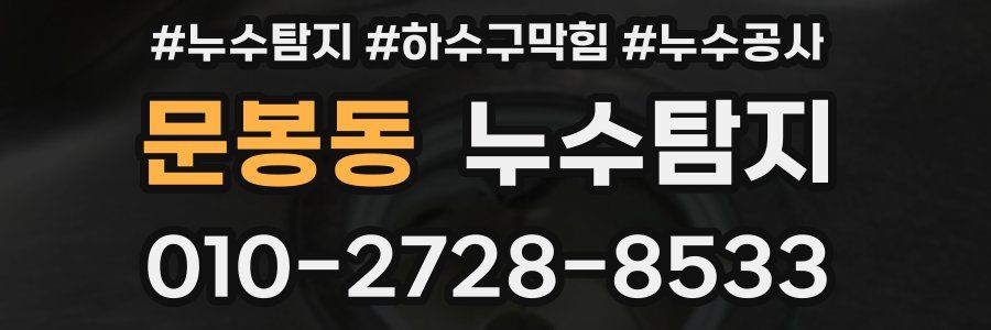 문봉동 누수탐지업체