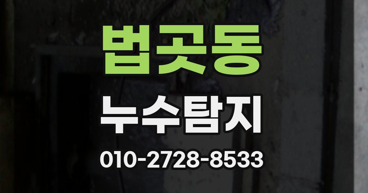 법곳동 누수공사