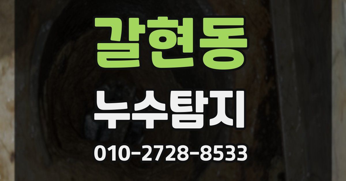 갈현동 누수공사