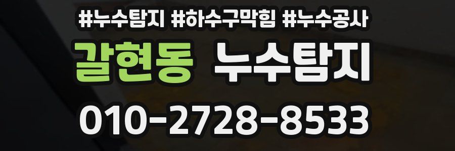 갈현동 누수탐지업체