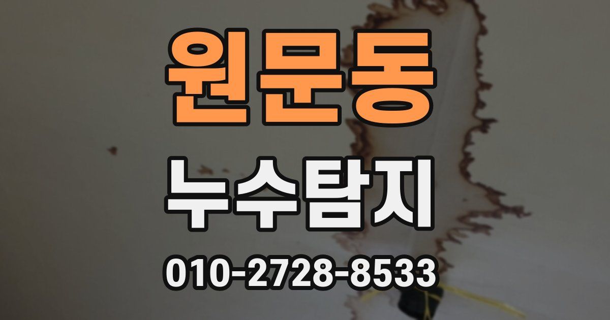 원문동 누수공사