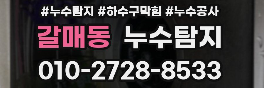 갈매동 누수탐지업체
