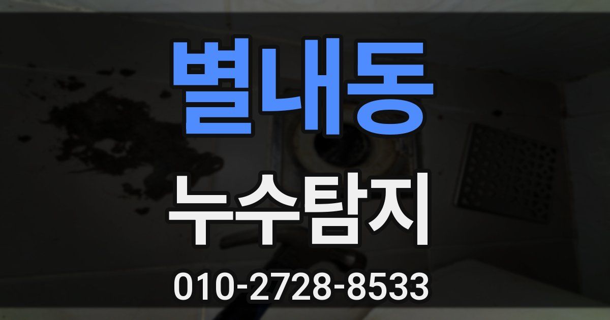 별내동 누수공사