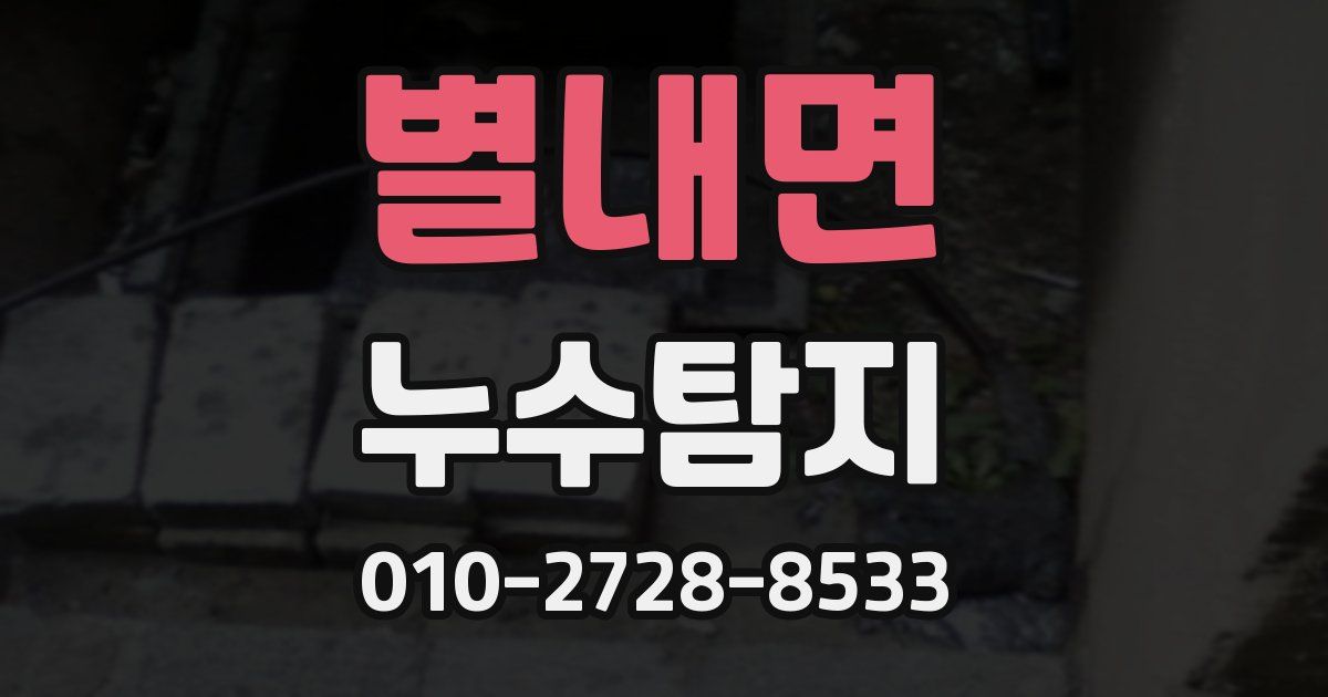 별내면 누수공사