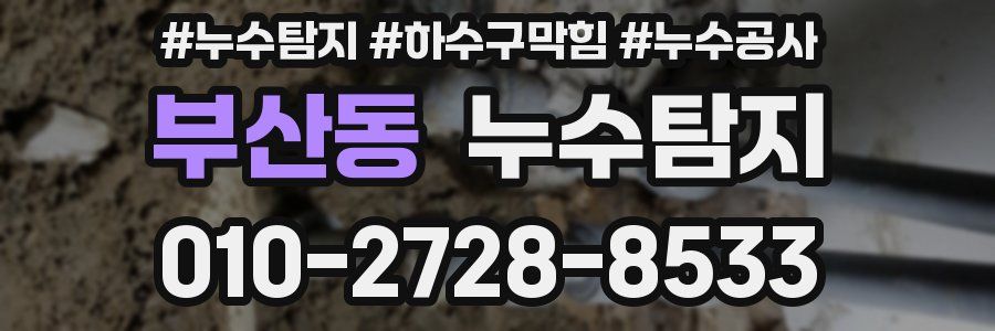 부산동 누수탐지업체